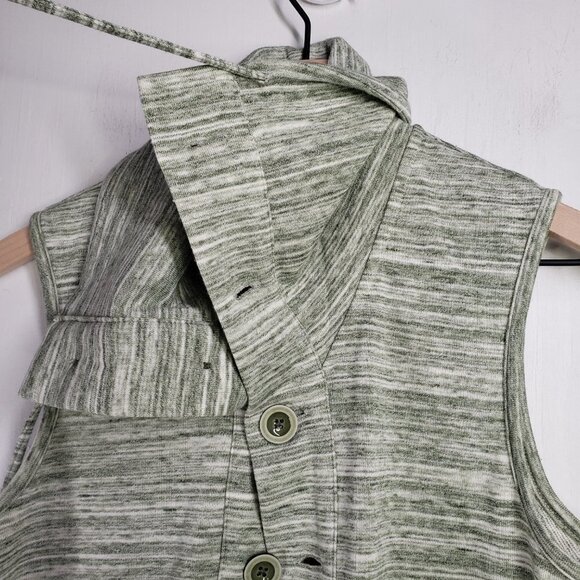 Matilda Jane Out The Door Pocket Button Up Vest Women's XS Green Ivory - Picture 3 of 7